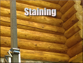  Lewisville, Ohio Log Home Staining